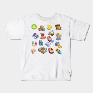 Sims 4 Toddler Stuff Icon Pack Kids T-Shirt